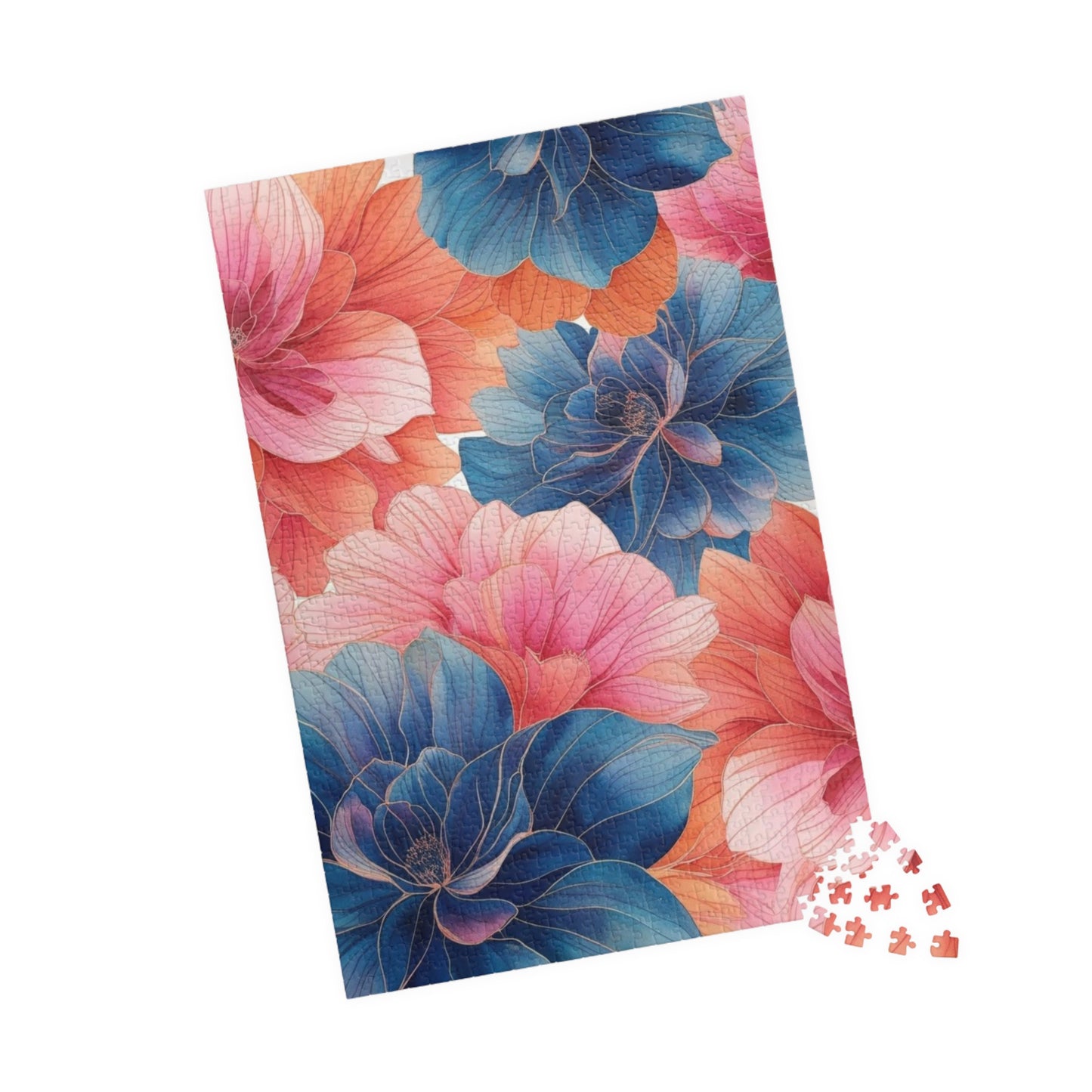 Floral Puzzle - Vibrant Flower Artwork, Jigsaw Puzzle, Home Entertainment, Friend Gift for Flower Lover, Family Fun Activity, Relaxing Hobby Puzzle The Puzzle Chest