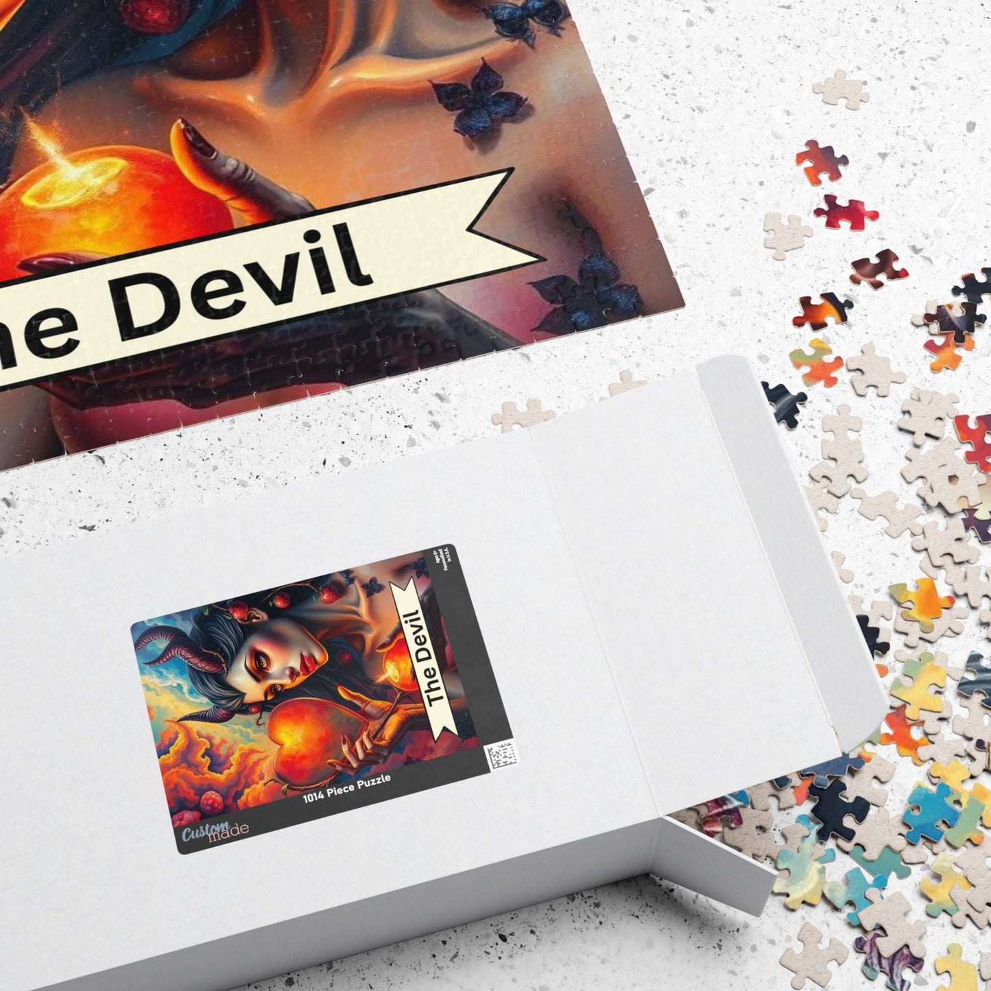 Devil's Heart Puzzle - Tarot Card Style Art Jigsaw for Adults, 110-1014 Pieces, Gothic Decor, Gift for Puzzle Lovers, Unique Home Activity Puzzle The Puzzle Chest