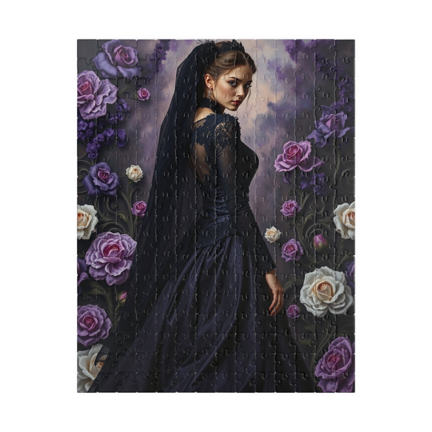 Dark Elegance Art Puzzle, Gothic Puzzle, Puzzle Gift for Adults, Unique Home Décor, Family Game Night, 110-1014 Pieces 252 pcs (Vertical) Puzzle The Puzzle Chest