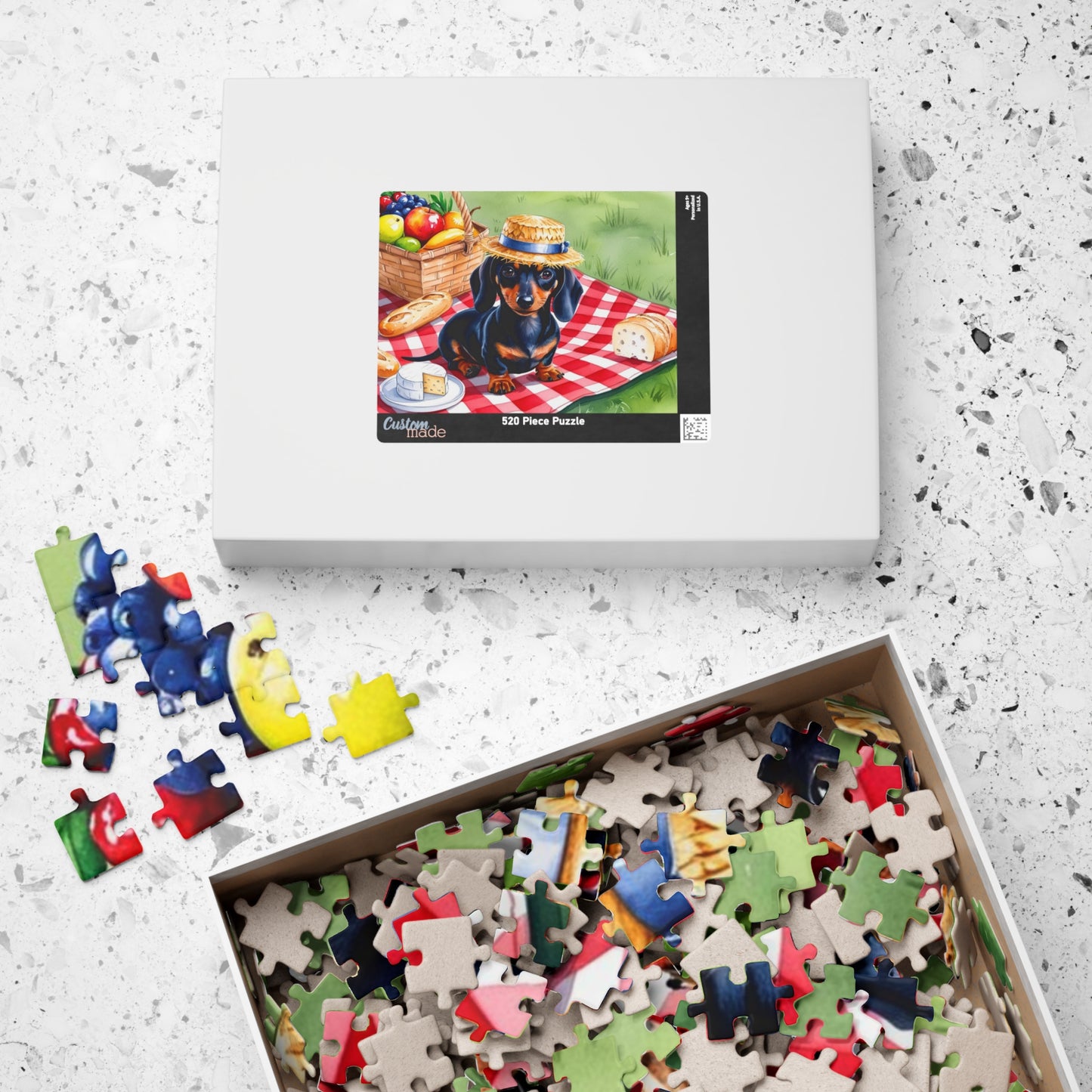Dachshund Picnic Jigsaw Puzzle, Fun Animal Lovers Gift, Family Game Night Activity, Dog-Themed Home Decor, Dog Birthday Gift, 110-1014-piece Puzzle The Puzzle Chest