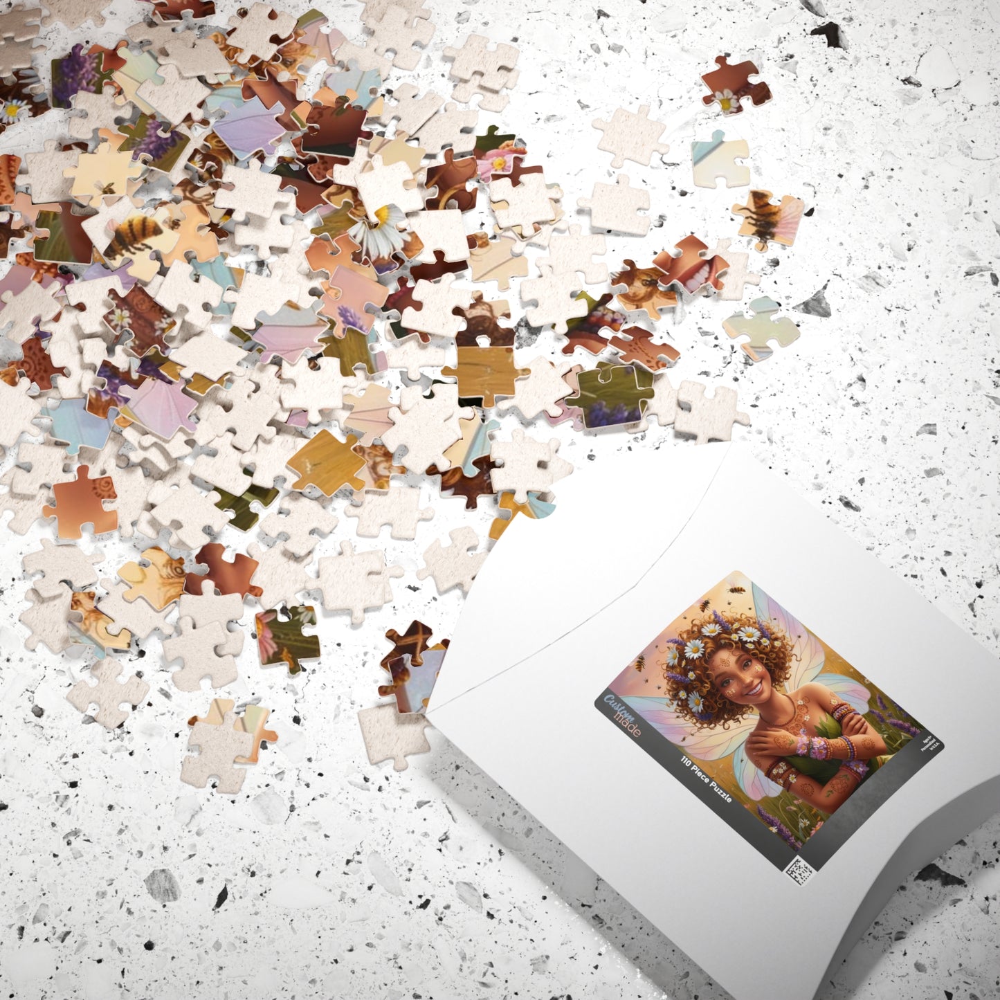 Wildflower Meadow Fairy Jigsaw Puzzle, Enchanting Mythical Gift for Fantasy Lover, Family Fun, Birthday and Holiday Activities, Brain Teaser Puzzle The Puzzle Chest
