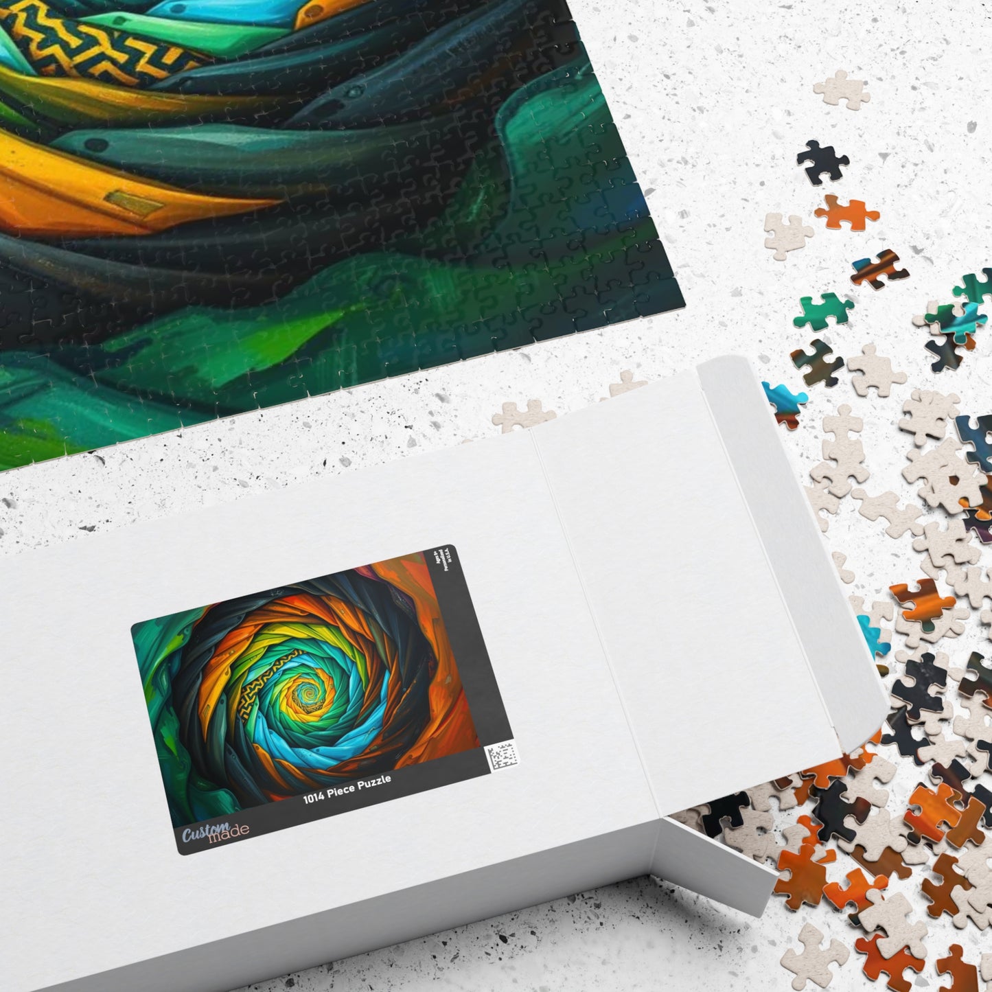 Colorful Abstract Spiral Jigsaw Puzzle, Vibrant Art Gift for Adult Puzzle Lovers, Home Entertainment, Thoughtful Gift, Brain Teaser Fun Puzzle The Puzzle Chest