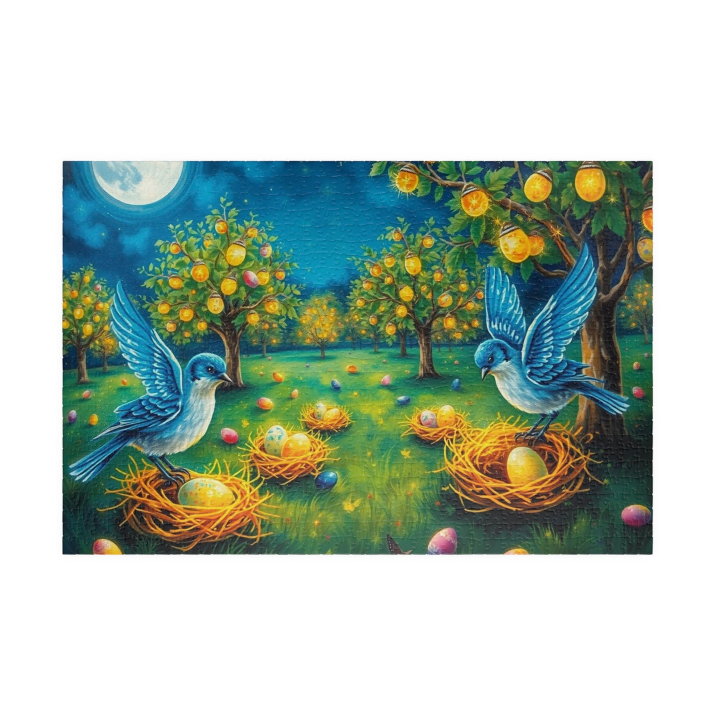 Colorful Easter Nest Jigsaw Puzzle for Adults, Perfect for Family Fun, Solo Entertainment, Mental Exercise, Holiday and Birthday Gifts 1014 pcs (Horizontal) Puzzle The Puzzle Chest