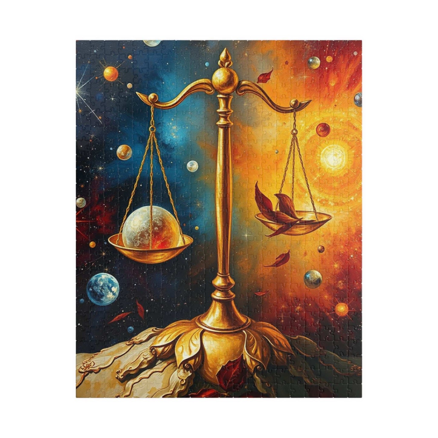 Celestial Balance Puzzle | Libra Zodiac Sign Jigsaw Game | Astrology Inspired | Friend Mindfulness Gift | Fun Family Activity | Brain Teaser 520 pcs (Vertical) Puzzle The Puzzle Chest