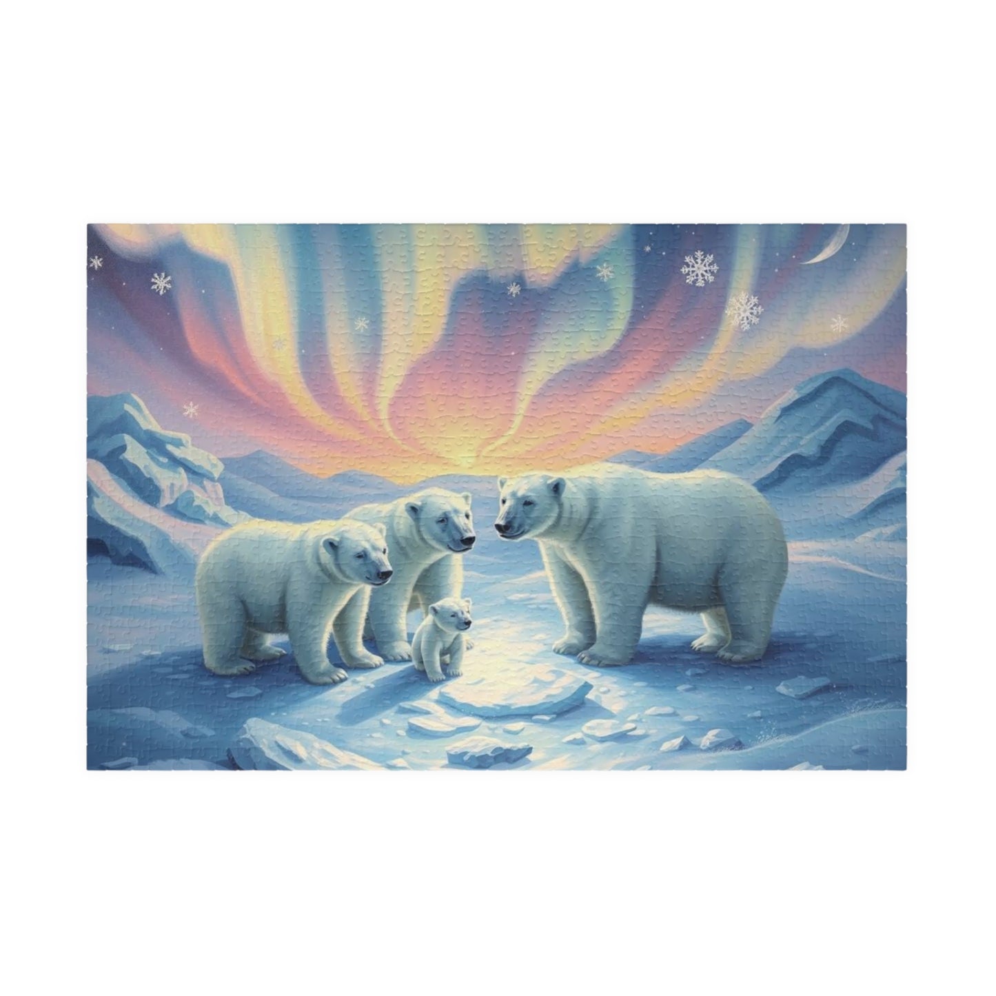 Polar Auror Jigsaw Puzzle - Polar Bear Winter, Cozy Family Game Night, 110-1014 Pieces, Holiday Birthday Gift for Friends, Arctic Art