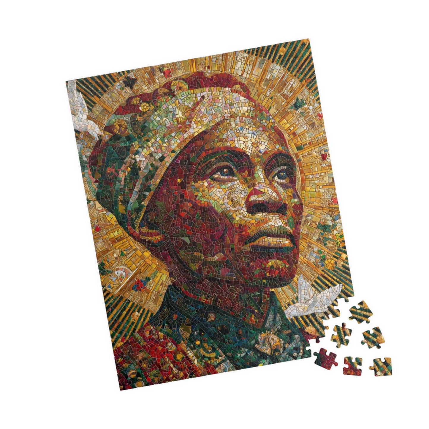 Harriet Tubman Empowering Art Puzzle - Historical Figure Jigsaw, Afrocentric Educational Gift, Black History Month 252 pcs (Vertical) Puzzle The Puzzle Chest
