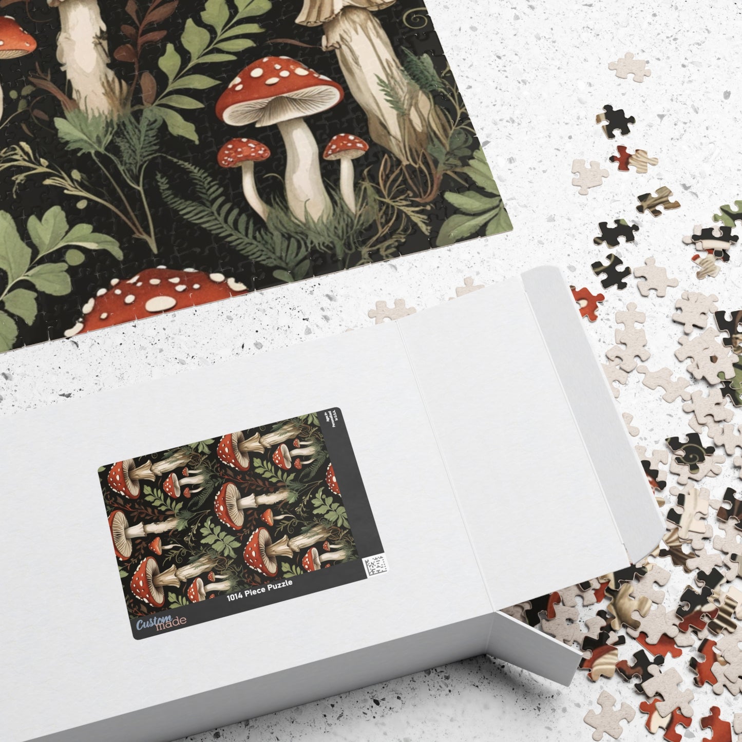 Vintage Mushroom Collage Jigsaw Puzzle, Nature Inspired Toadstool Art, Fun Fungi Game for Family Bonding, Puzzle Lover Best Unique Gift Puzzle The Puzzle Chest