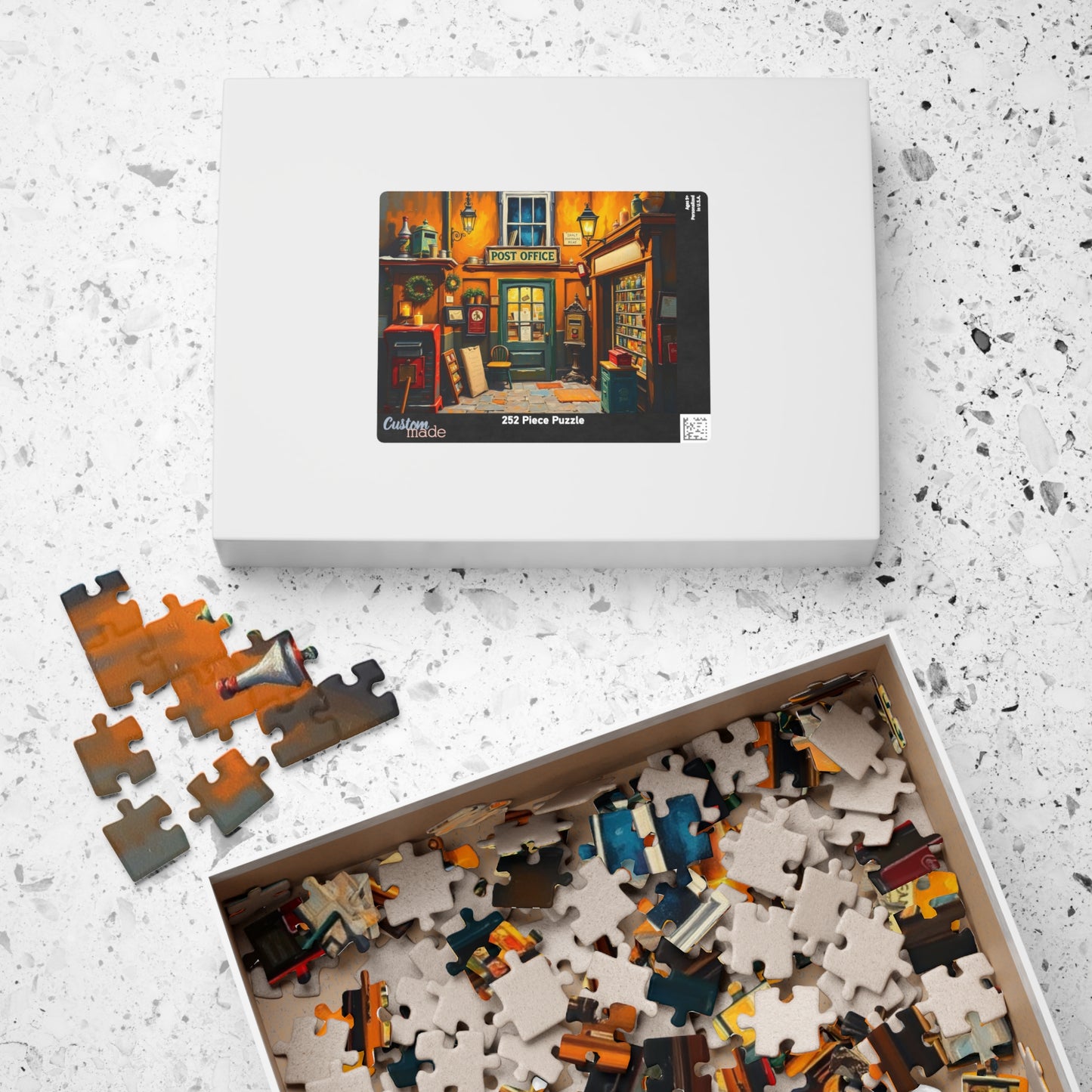 Jigsaw Puzzle, Vintage Post Office Scene, 252 Piece Puzzle, Nostalgic Jigsaw, Charming Post Office Puzzle, Retro Puzzle, Relaxing Puzzle Puzzle The Puzzle Chest