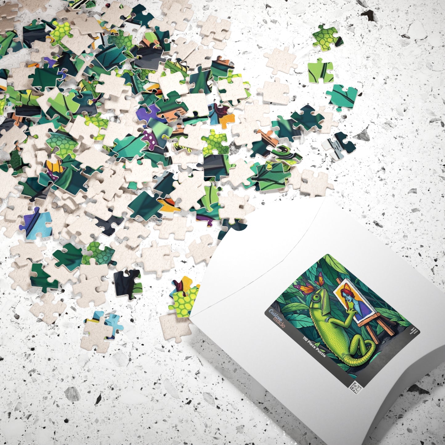 Chameleon Art Jigsaw Puzzle - 110, 252, 520, 1014-Piece, Colorful Nature Scene, Unique Gift for Puzzle Lovers, Fun Family Activity, Brain Teaser Puzzle The Puzzle Chest