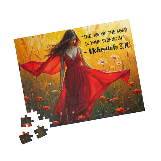 Inspirational Puzzle featuring 'The Joy of the Lord is Your Strength' - Faith Based Christian Brain Teasing Gift 110 pcs (Horizontal) Puzzle The Puzzle Chest