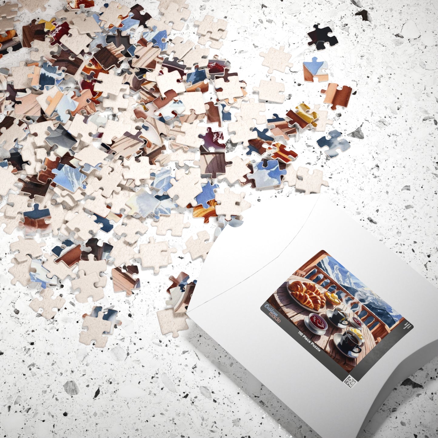 Rustic Breakfast Jigsaw Puzzle for Adults, Mountain View Indoor Activity Tabletop Game, Scenic Nature Lover Puzzle Gift for Friends Puzzle The Puzzle Chest