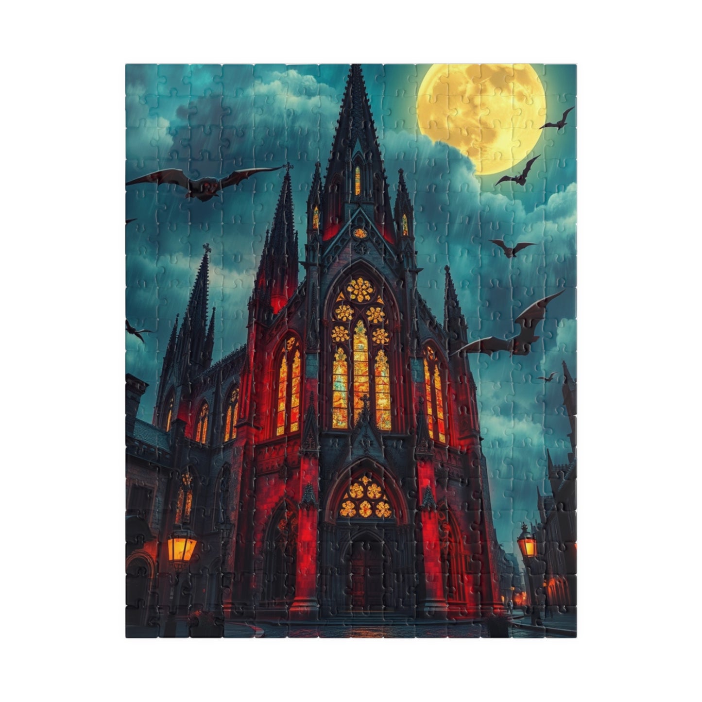 Gothic Cathedral Puzzle | 110, 252, 520, 1014-piece | Perfect for Halloween Fanatics, Gothic Art Lover, Family Game Night and Cozy Evenings 252 pcs (Vertical) Puzzle The Puzzle Chest