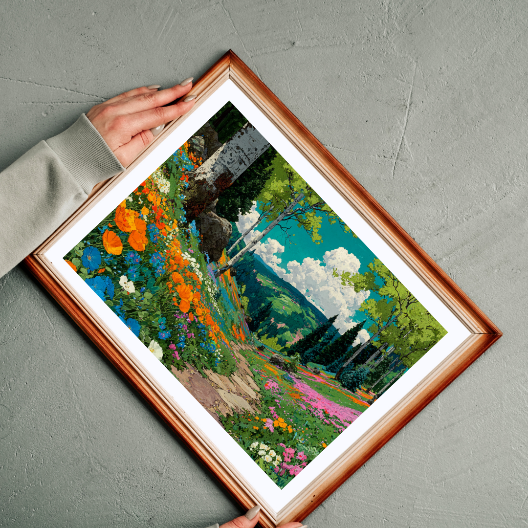 Wildflower Trail Jigsaw Puzzle – Peaceful Spring Path Through a Lush Forest, Nature Inspired Landscape Scene Puzzle The Puzzle Chest