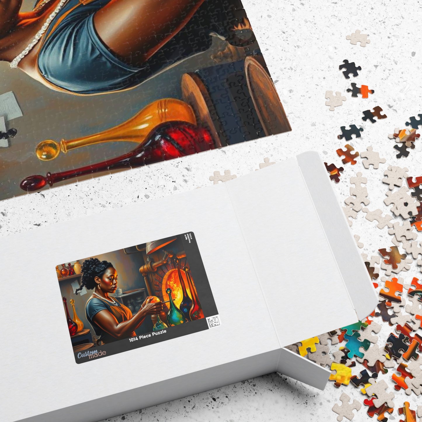 Black Woman Glassblowing Jigsaw Puzzle, African American Art, Unique Birthday Holiday Gift for Friend, Family Game Night, Creative Challenge Puzzle The Puzzle Chest