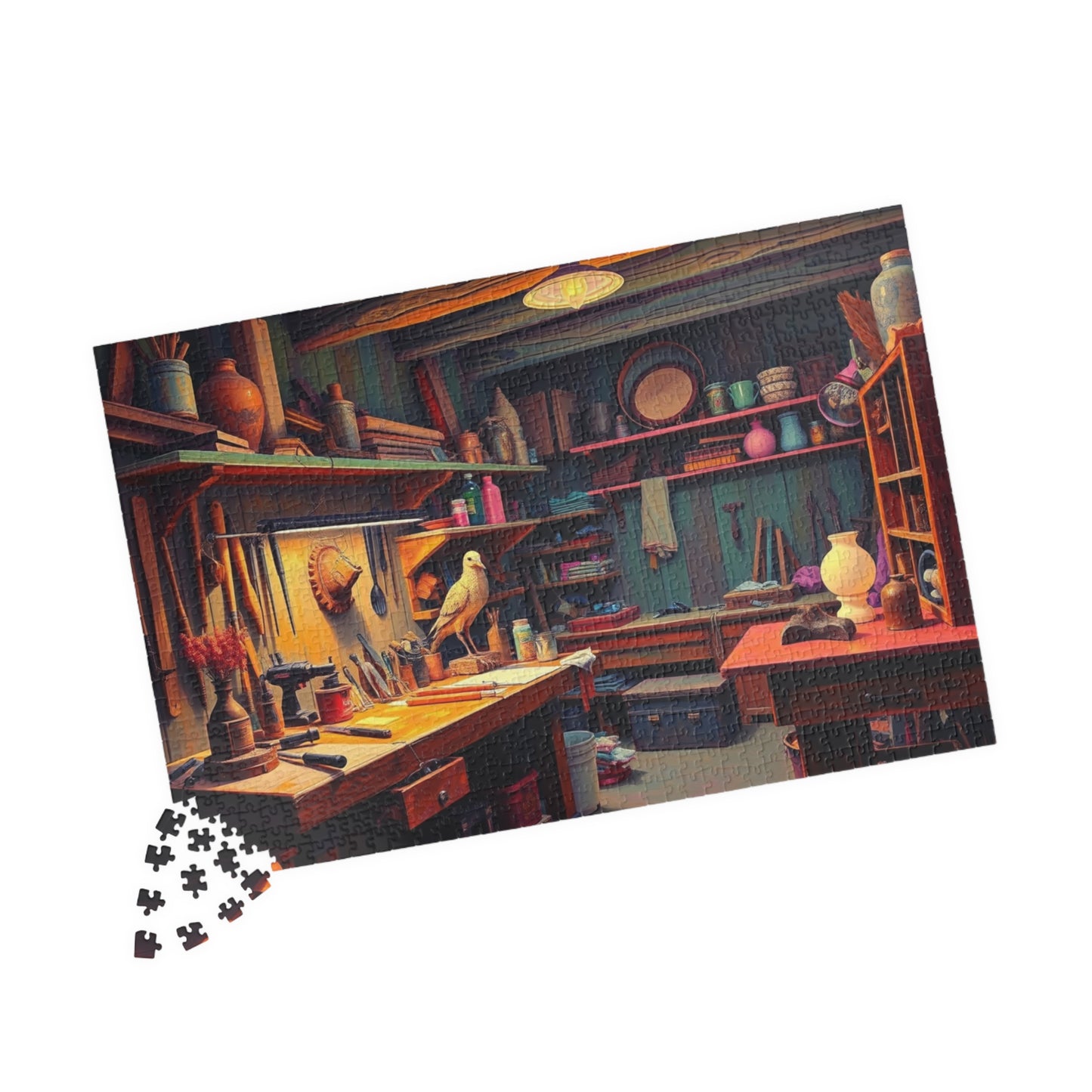 Woodworking Workshop Puzzle, Jigsaw Game for Adults Teens and Seniors, 110/252/520/1014-Piece, Entertaining Staycation Pastime, Mindful Gift Puzzle The Puzzle Chest