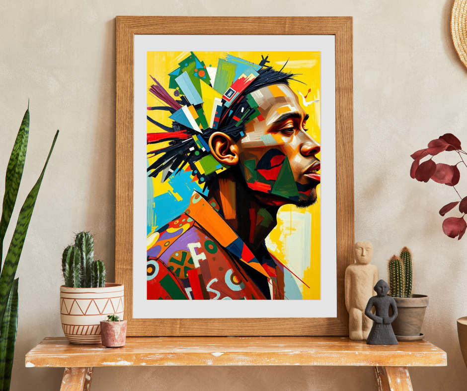 Colorful Black Man Art Puzzle - 110 to 1014 pieces, Unique Gift for Friend, Brain Teaser, Family Fun Activity, Art Enthusiast Puzzle The Puzzle Chest