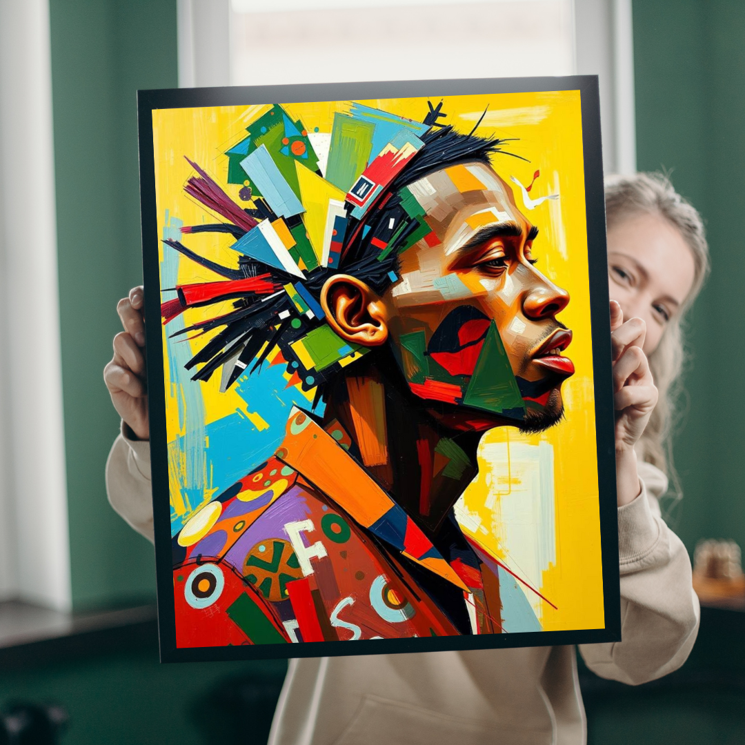 Colorful Black Man Art Puzzle - 110 to 1014 pieces, Unique Gift for Friend, Brain Teaser, Family Fun Activity, Art Enthusiast Puzzle The Puzzle Chest