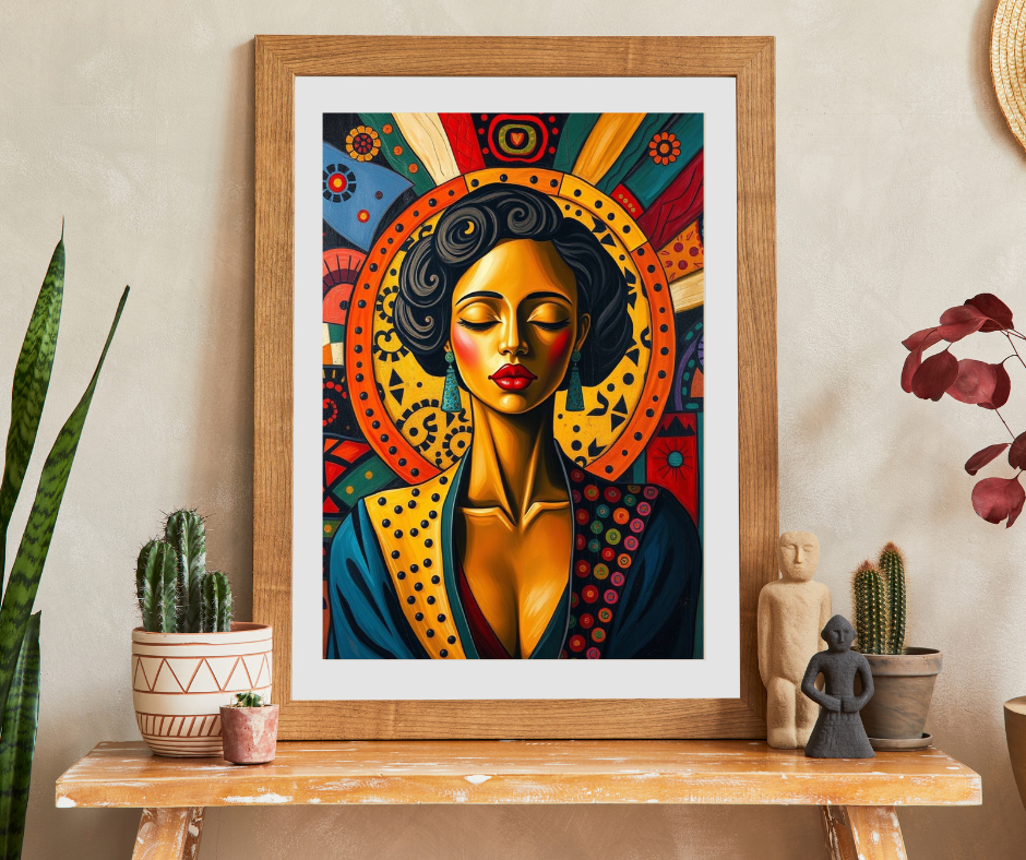 Artistic Black Woman Puzzle, Colorful Meditation Art Jigsaw, Puzzle Gift for Friend, Family Game Nights, Mindfulness Activity Puzzle The Puzzle Chest