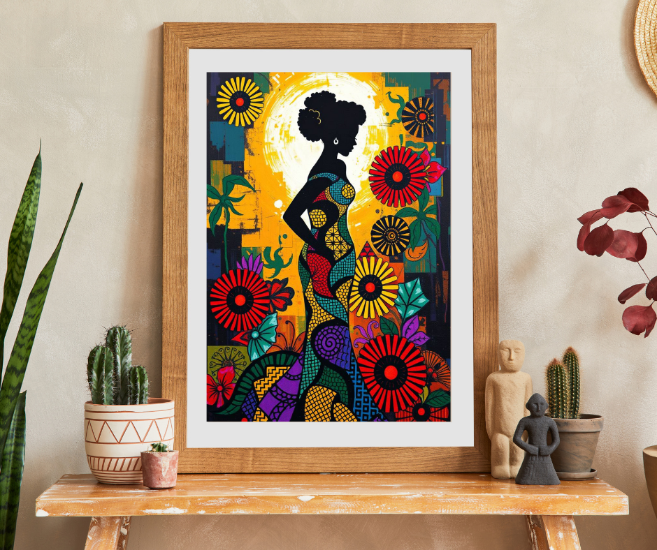 Colorful Lady Silhouette Puzzle - Black Art Inspired Jigsaw Game, Unique Afrocentric Gift for Friends, Family Game Nights, Mental Exercise Puzzle The Puzzle Chest