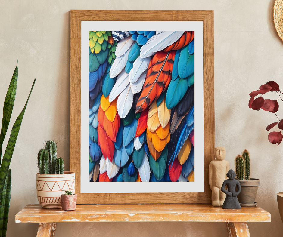 Chaotic Feather Jigsaw Puzzle - Collage Design, Vibrant Nature Art, Holiday Birthday Gift for Bird Lovers, Family Game Nights or Solo Fun Puzzle The Puzzle Chest