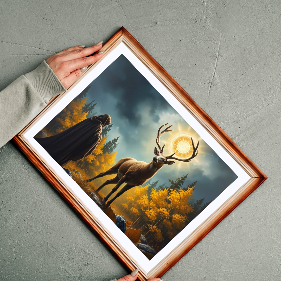Mystical Deer Jigsaw Puzzle - Forest Scene, Gothic Puzzle, Dark Fantasy Puzzle Lover Gift for Solo Fun, Leisure Indoor Activity, Mindfulness Puzzle The Puzzle Chest