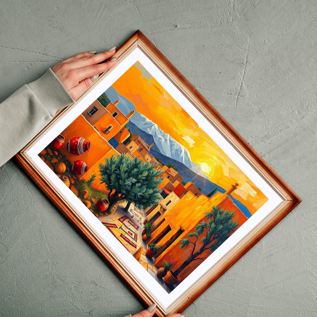 Moroccan Village Sunset Jigsaw Puzzle for Adults, Holiday Birthday Gift for Puzzle Lover, Family Fun, Mindfulness Activity, Art Puzzle The Puzzle Chest