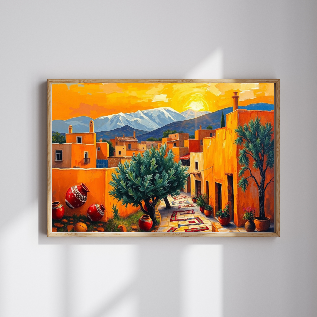 Moroccan Village Sunset Jigsaw Puzzle for Adults, Holiday Birthday Gift for Puzzle Lover, Family Fun, Mindfulness Activity, Art Puzzle The Puzzle Chest
