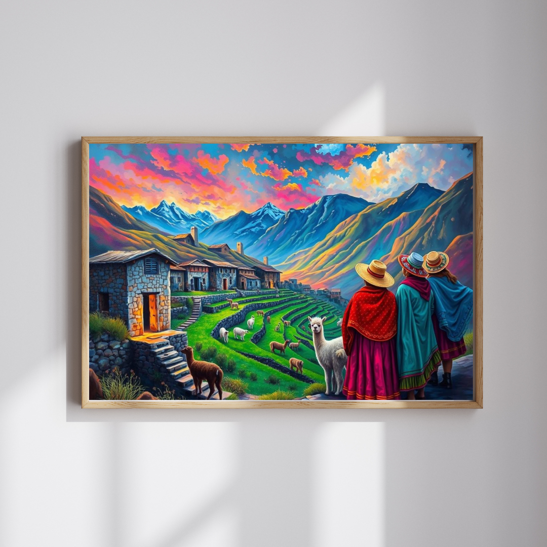 Andean Village in Peru Puzzle Jigsaw Game - Mountain View, Mindfulness Activity, Nature Lovers Gift for Friends, Family Activity Puzzle The Puzzle Chest