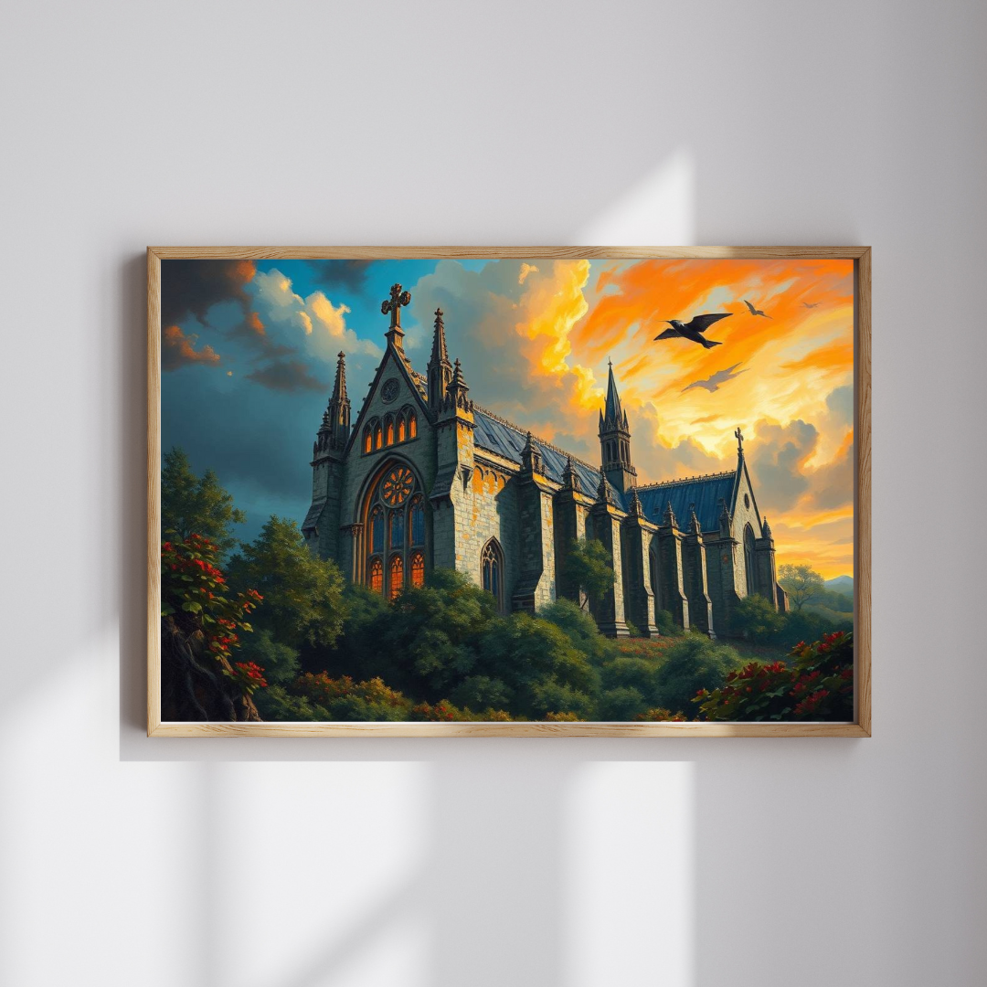Abbey in the Wildwood Jigsaw Puzzle - Gothic Puzzle Landscape, 1000-Piece Puzzle Art for Solo Fun, Gift for Puzzle Lovers, Indoor Activity Puzzle The Puzzle Chest