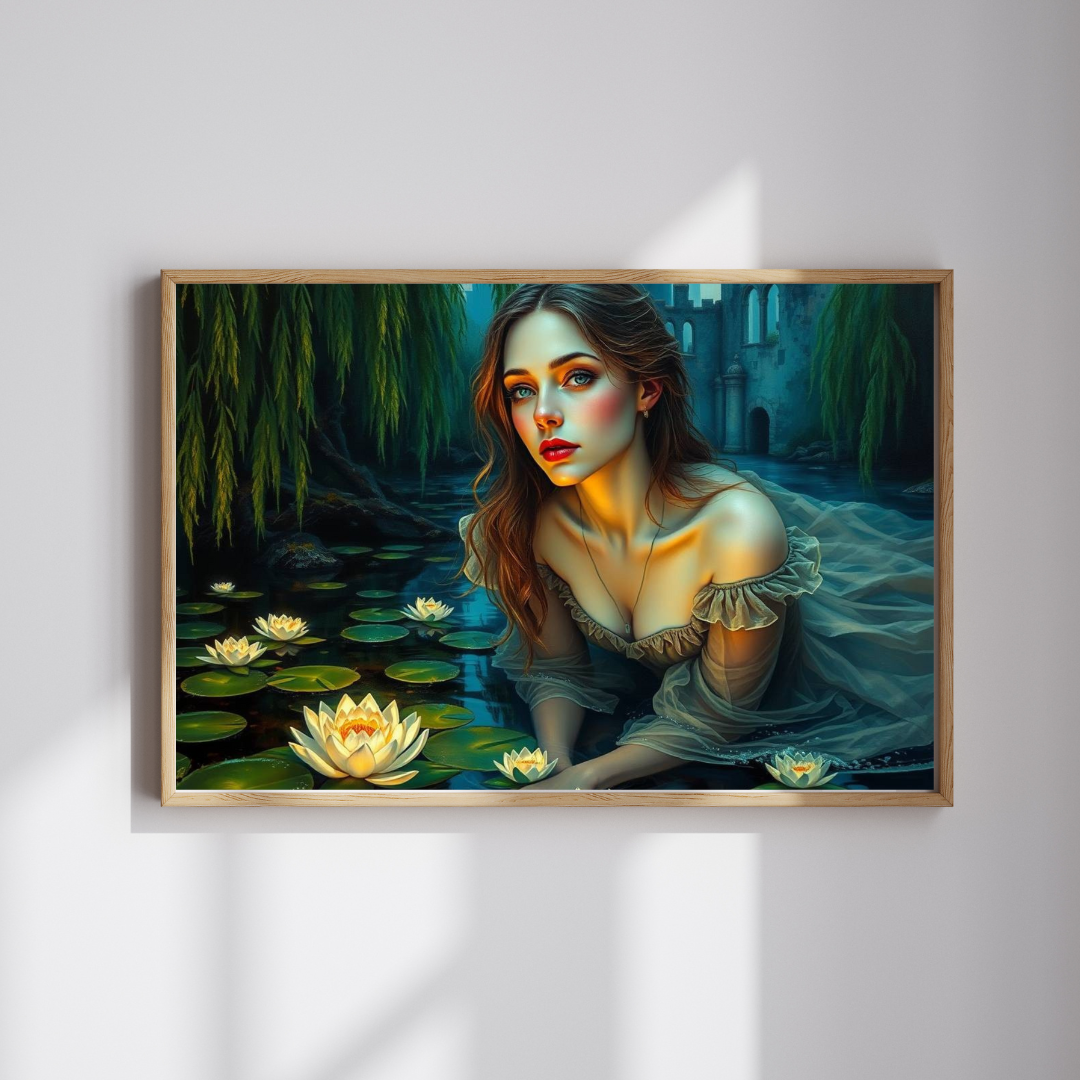 Ophelia's Lament Jigsaw Puzzle - Lotus Flower, Gothic Puzzle, Dark Fantasy Puzzle Art Gift for Friend, Mindfulness Activity Puzzle The Puzzle Chest