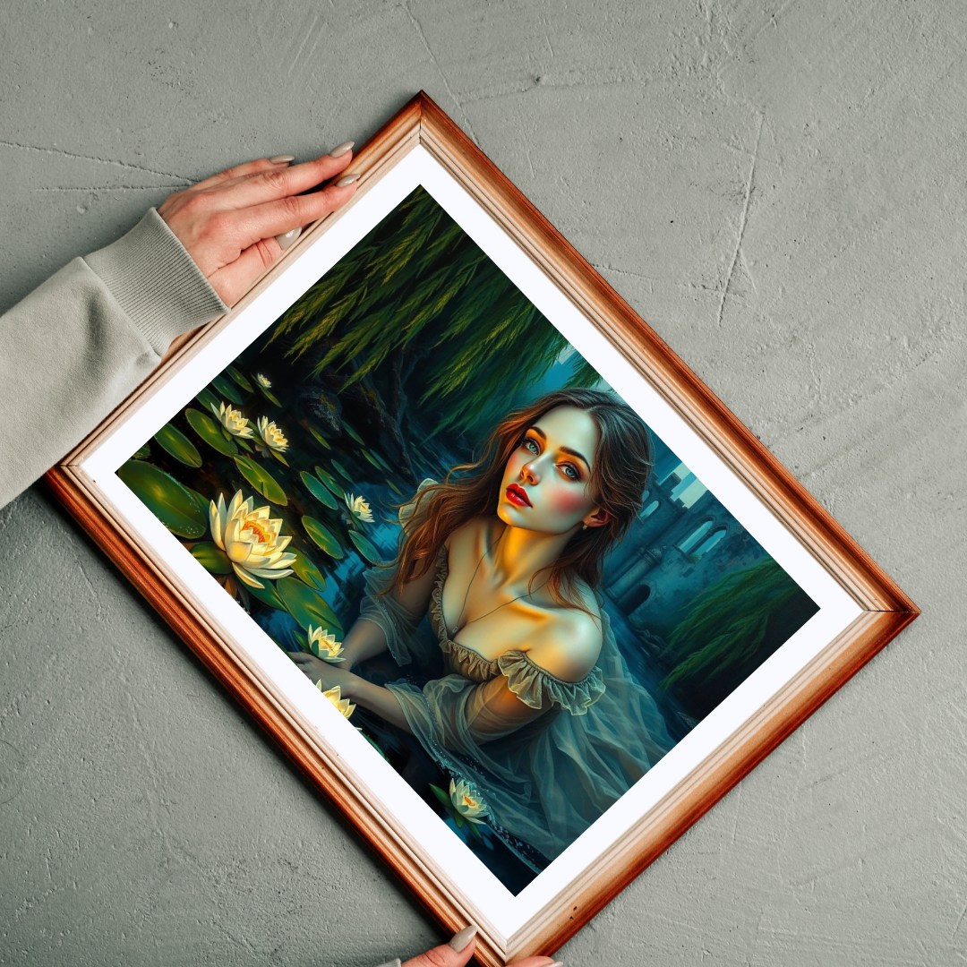 Ophelia's Lament Jigsaw Puzzle - Lotus Flower, Gothic Puzzle, Dark Fantasy Puzzle Art Gift for Friend, Mindfulness Activity Puzzle The Puzzle Chest