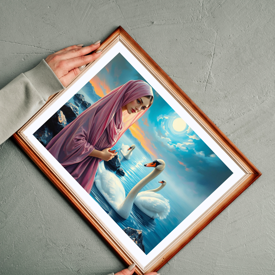 Echo of Avalon Jigsaw Puzzle, Mystic Lake with Swans Veiled Women, Dark Fantasy Puzzle, Gothic Puzzle Gift for Art Lover, Solo Fun, Game Night Puzzle The Puzzle Chest