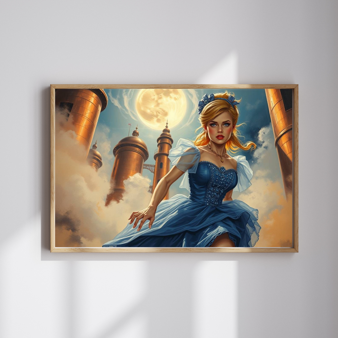 Cinderella at Midnight Jigsaw Puzzle, Whimsical Steampunk Puzzle, Vintage Fantasy Princess Puzzle, Dreamy Steampunk Art Print Gift for Adult Puzzle The Puzzle Chest