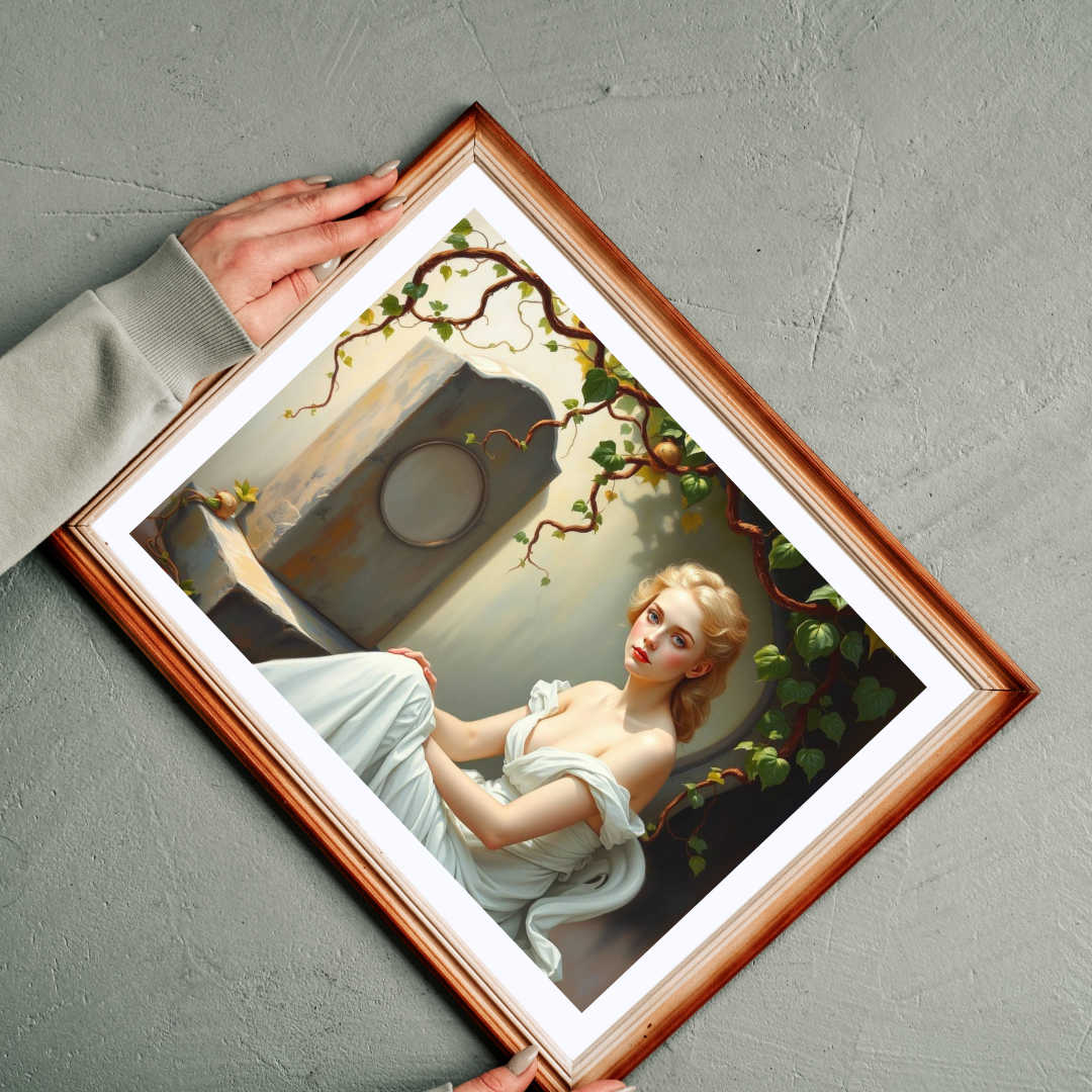 Mourner's Vigil Gothic Jigsaw Puzzle - Woman at Cemetery, Gothic Art Print, Dark Romantic Fantasy Gift for Art Lovers and Puzzle Collectors Puzzle The Puzzle Chest
