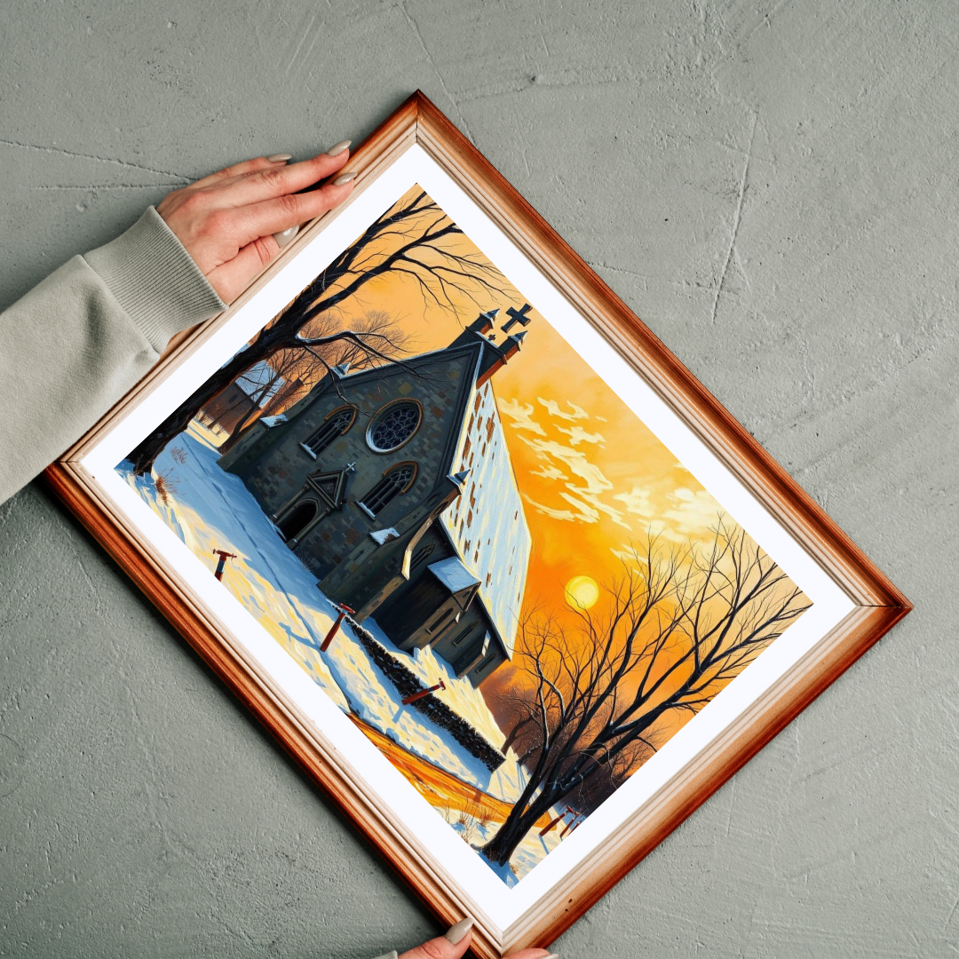 Twilight Cathedral Jigsaw Puzzle - Mystical Winter Chapel, Gothic Art Print, Dark Fantasy Art Gift for Puzzle Enthusiasts, Holiday Activity Puzzle The Puzzle Chest