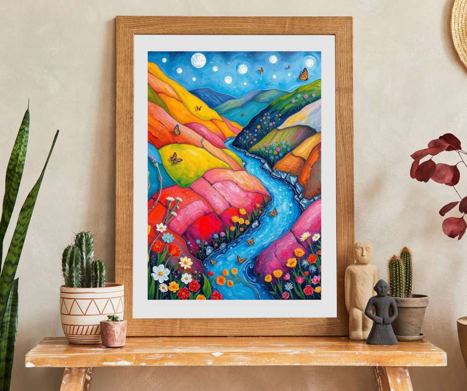 Meadow Stream Melody - River Through Candy Hill Jigsaw Puzzle Collection, Beautiful Nature Puzzle, Colorful Landscape Art, Puzzle Lover Gift, Family Fun, 110/252/520/1014 Puzzle The Puzzle Chest