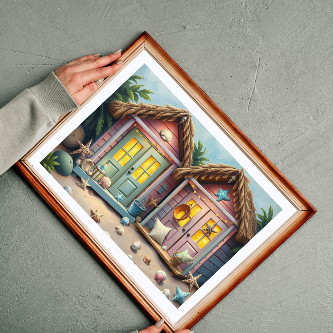 Seaside Charm Jigsaw Puzzle - Pastel Beach Huts, 110/252/520/1014-Piece Summer Vibes Beach House Puzzle for Fun, Gifts, Mental Stimulation Puzzle The Puzzle Chest
