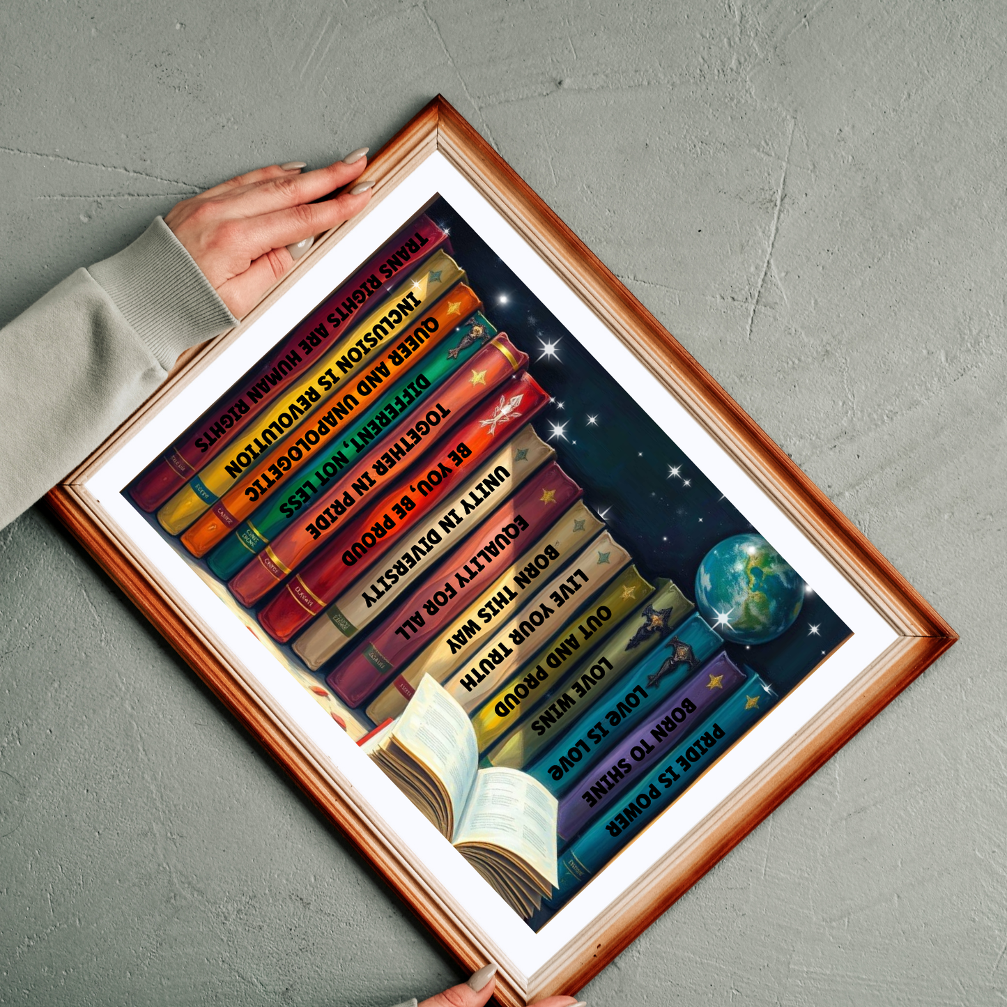 Stories of Pride Jigsaw Puzzle - A Cosmic Bookshelf of Love and Identity, Inclusive Diversity Puzzle, LGBTQ+ Puzzle with Inspirational Quotes, Alternative Lifestyle Gift Puzzle The Puzzle Chest