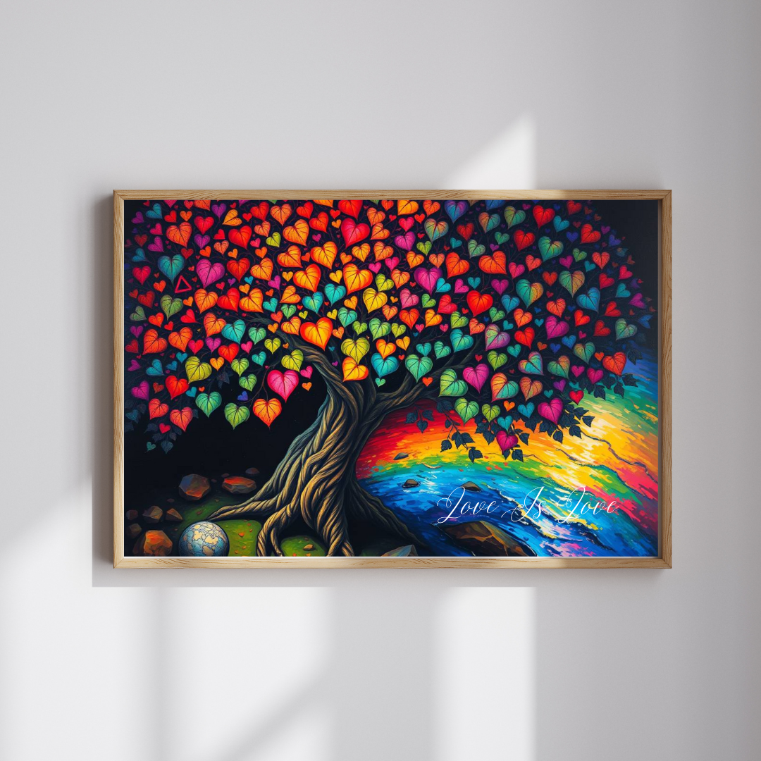 Tree of Pride Jigsaw Puzzle, Rainbow Heart Tree Puzzle, LGBTQ+ Art, Colorful Family Game, Pride Month Gift for Adult Indoor Entertainment Puzzle The Puzzle Chest
