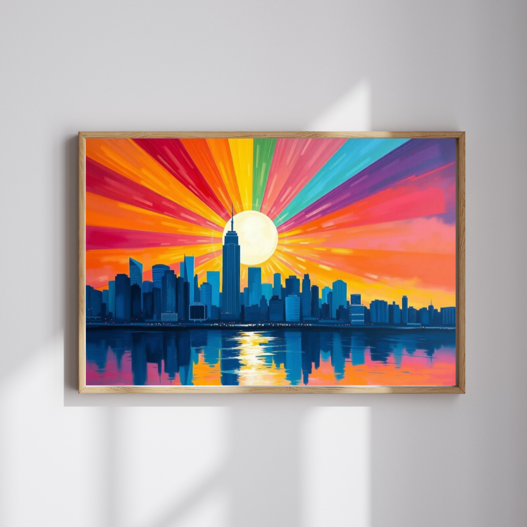 Radiant Horizon Jigsaw Puzzle, Rainbow Pride Puzzle, Colorful City Sunset Puzzle, Pride Month Gift for Friend, Solo Fun or Family Activity Puzzle The Puzzle Chest