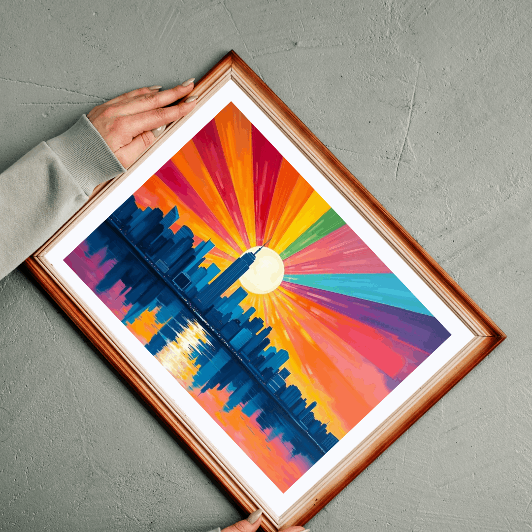 Radiant Horizon Jigsaw Puzzle, Rainbow Pride Puzzle, Colorful City Sunset Puzzle, Pride Month Gift for Friend, Solo Fun or Family Activity Puzzle The Puzzle Chest