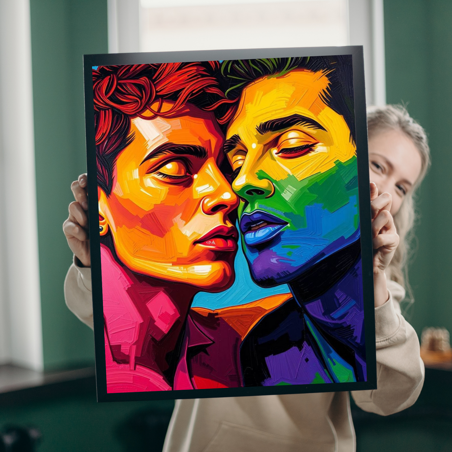 United in Color Jigsaw Puzzle - Pride Portrait, LGBTQ Art Rainbow Faces, Pride Gift for Puzzle Lover, Friends, Family or Solo Fun Puzzle The Puzzle Chest