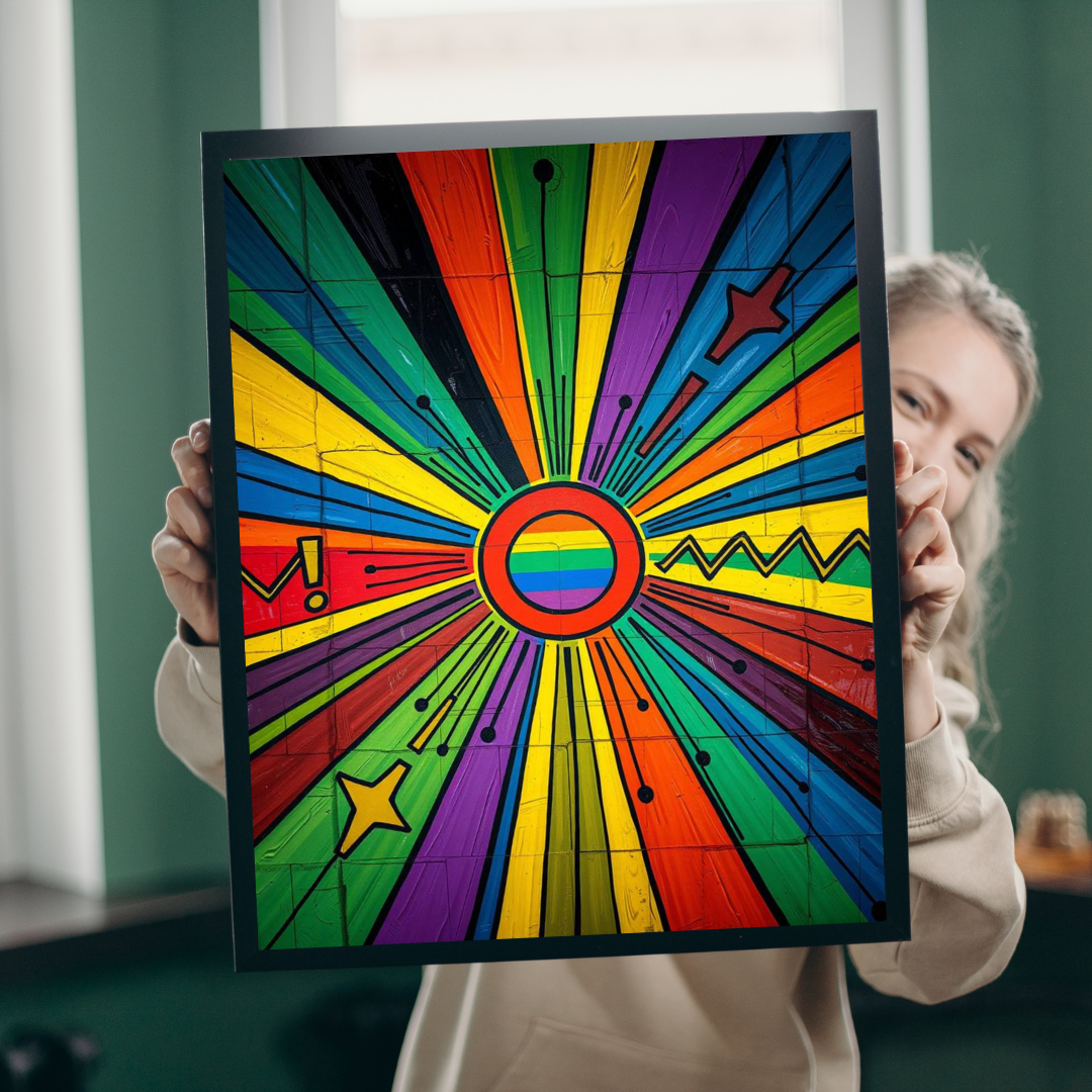Rainbow Burst Jigsaw Puzzle - Fun Family Activity, Vibrant Abstract Puzzle, Perfect Adult Gift for Friends, 110-1014 Pieces