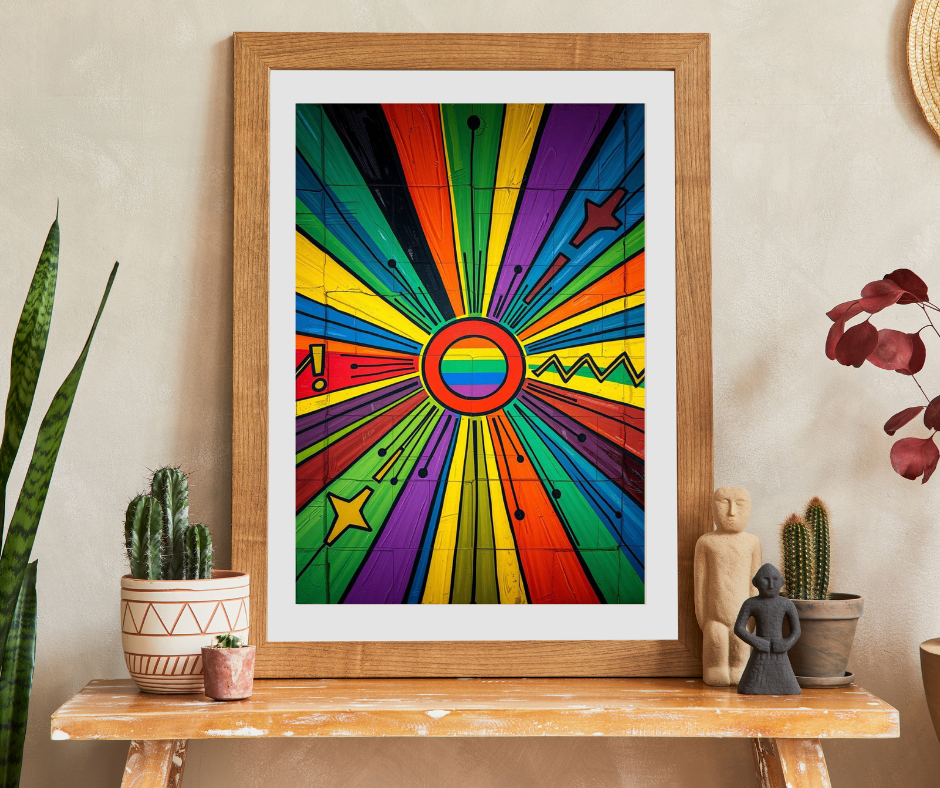Rainbow Burst Jigsaw Puzzle - Fun Family Activity, Vibrant Abstract Puzzle, Perfect Adult Gift for Friends, 110-1014 Pieces