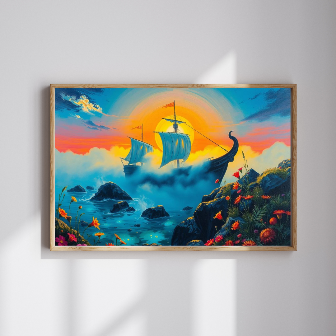 Haunting Skeletal Ship Jigsaw Puzzle, Nautical Sailing Gothic Puzzle, Ocean Theme Activity, Gift for Sea Lover, Family Game Night Activity