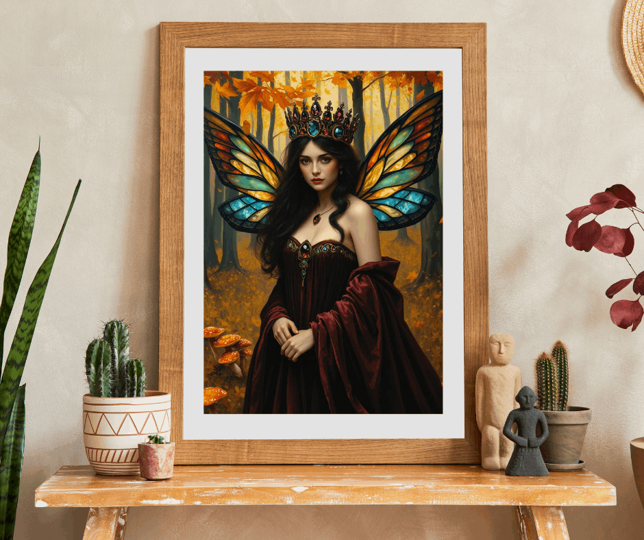 Autumn Crown Fairy Queen Jigsaw Puzzle - Enchanting Artwork, Family Fun, Fantasy Gift for Puzzle Lover, Unique Decor, Mindfulness Activity