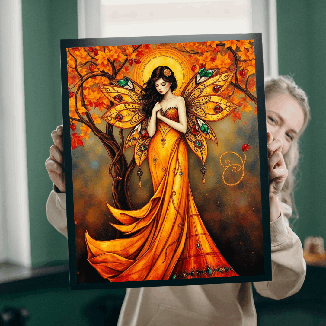 Bejeweled Autumn Fairy Jigsaw Puzzle, Mythical Fantasy Art, 110-1014 Pieces, Enchanting Unique Gift for Puzzle Lover, Family Fun Activity Puzzle The Puzzle Chest