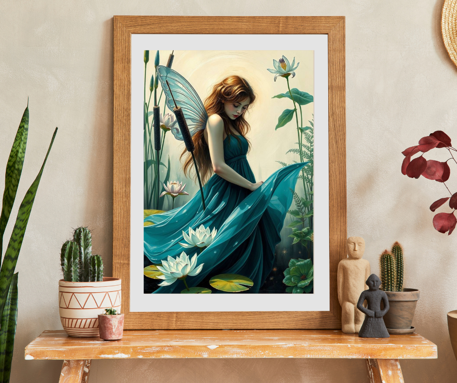 Lily Pond Secrets Fairy Puzzle, 110/252/520/1014-piece Fantasy Art Adult Jigsaw Game, Nature Lover Gift for Friend Holiday Birthday