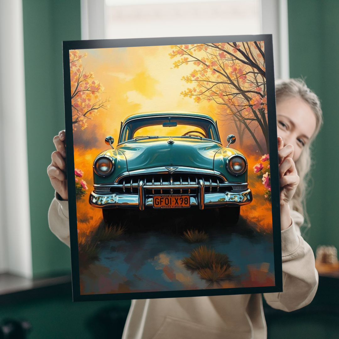 Fall Vintage Car Puzzle - 110, 252, 520, 1014-piece, Nostalgic Autumn Jigsaw for Car Lovers, Gift for Father's Day, Family Game Night Puzzle The Puzzle Chest