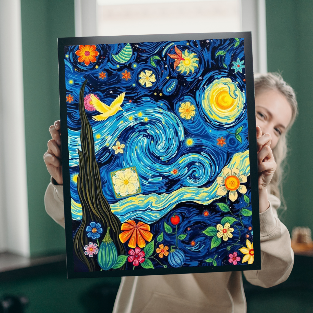 Vibrant Starry Night Jigsaw Puzzle, 110-1014 pieces, Perfect Gift for Art Lovers, Family or Solo Fun Home Decoration, Quiet Leisure Activity